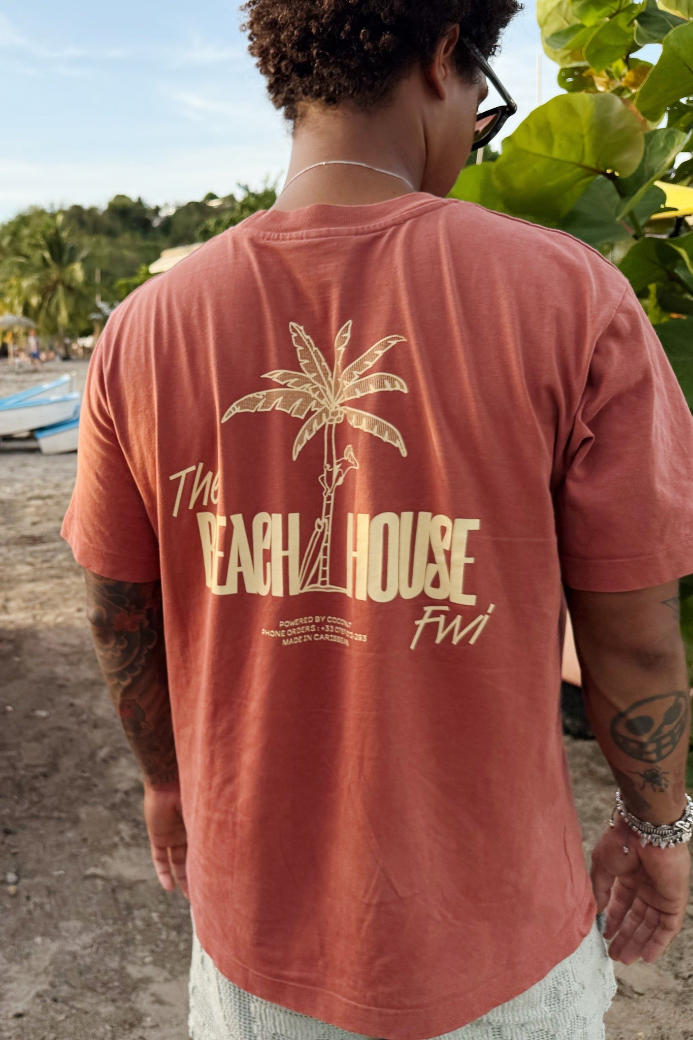 Tee-shirt terracotta "Wave Hunter"