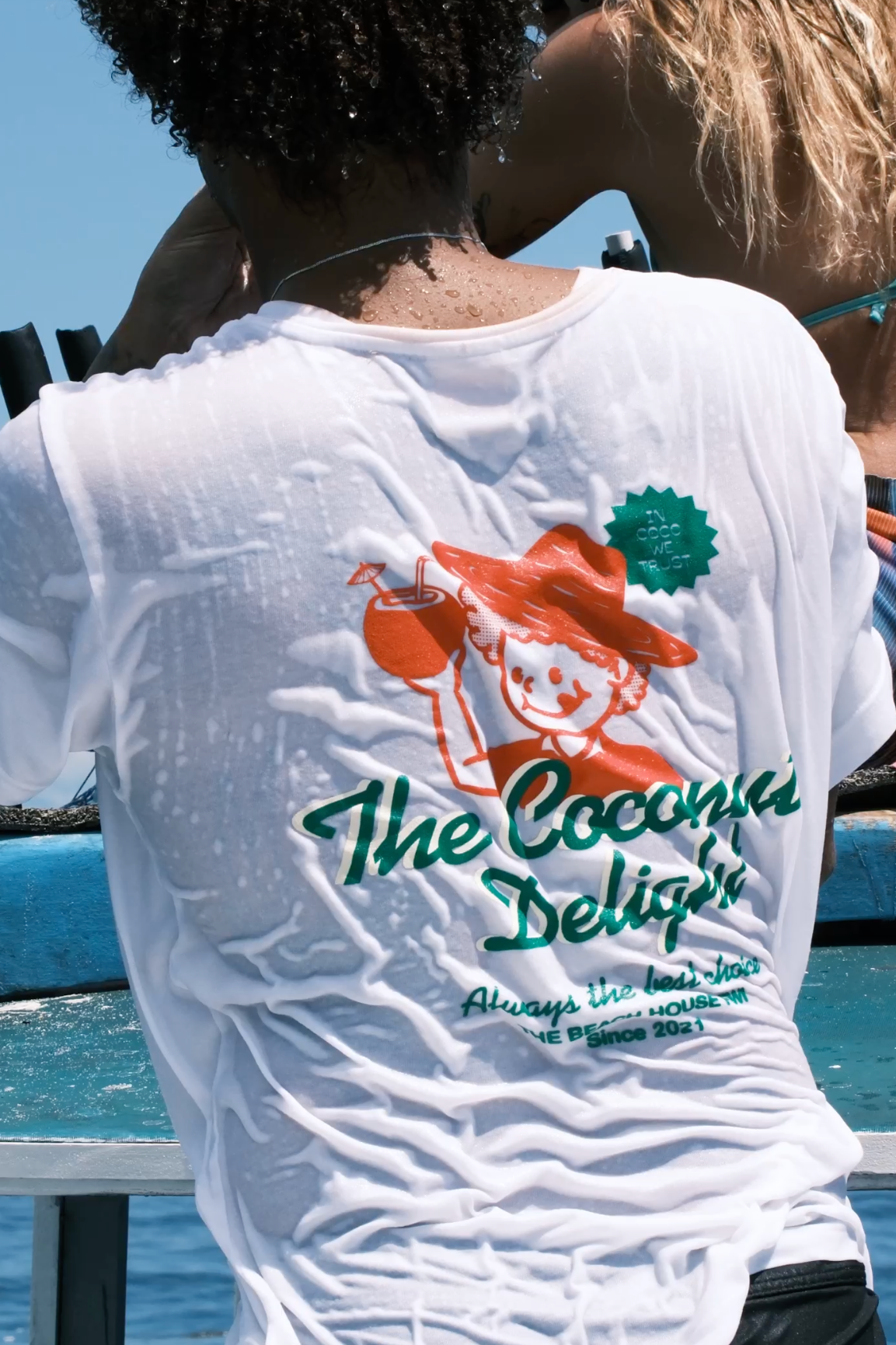 Tee-shirt blanc "COCONUT DELIGHT"
