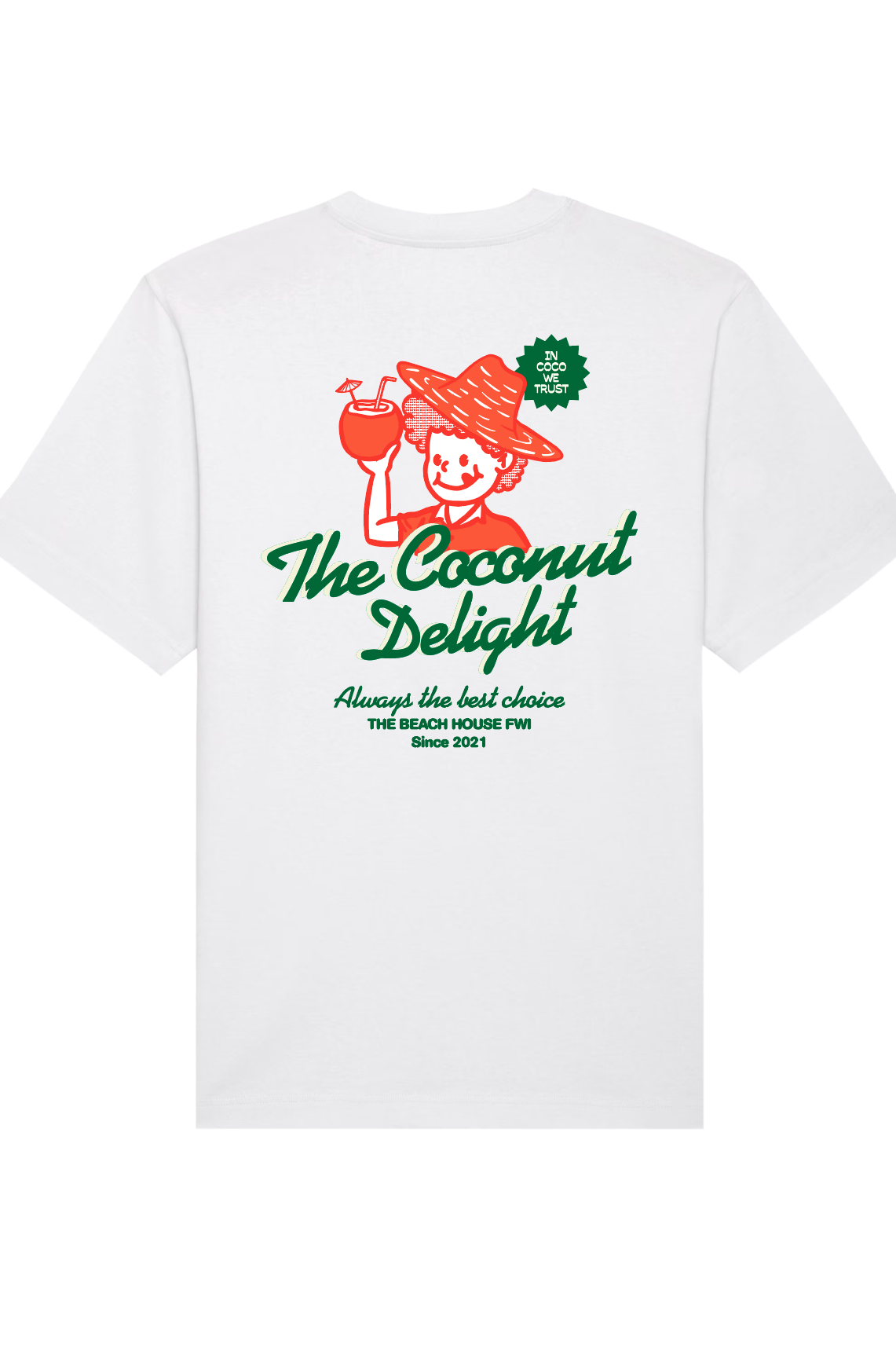 Tee-shirt blanc "COCONUT DELIGHT"