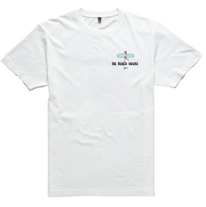 Tee-shirt Blanc Homme et Femme "Longboard Dude"